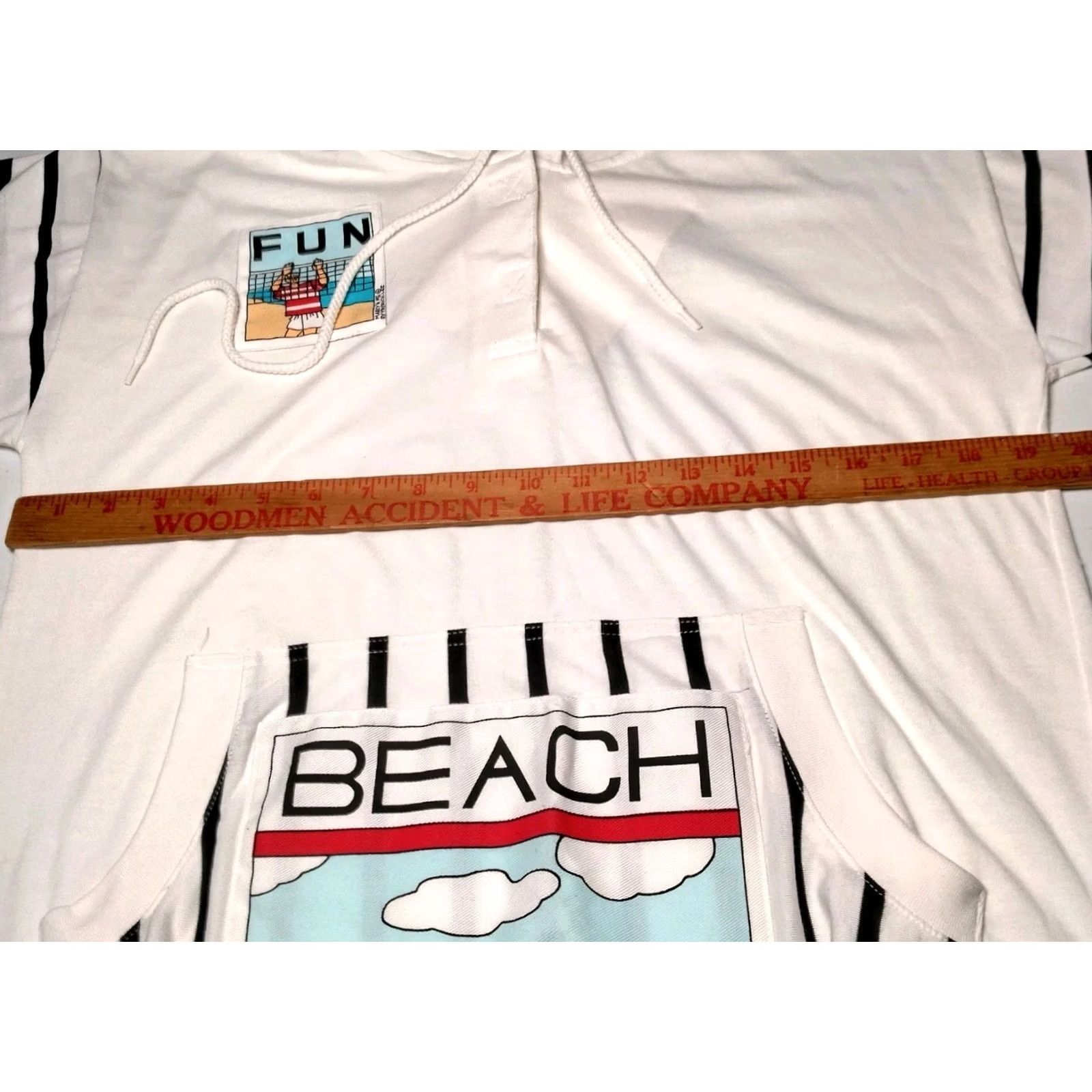 Etro VINTAGE Garbanzo Shirt Hooded T-Shirt Womens Small White 80s Beach Retro Polo Pullover Short Sleeve Size S / US 4 / IT 40 - 6 Thumbnail