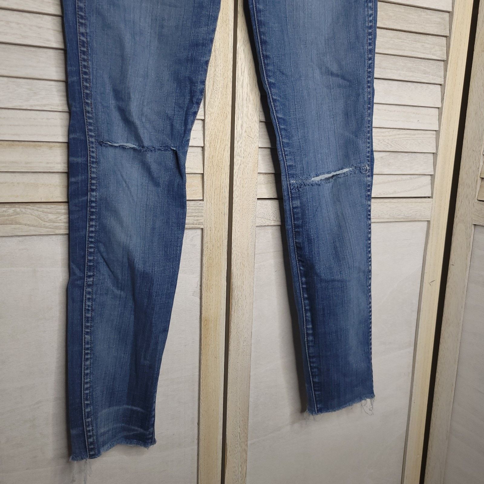Madewell Madewell 10" High Riser Button Skinny Jeans Denim 25TL Size 26" / US 2 / IT 38 - 6 Thumbnail