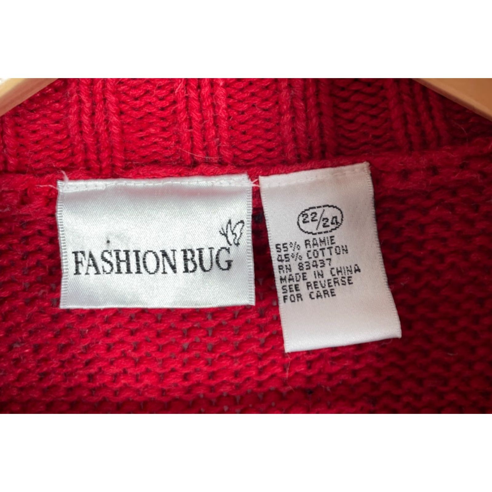Vintage Winter Patchwork Cardigan Women's 22 / 24 Red Knit Ski Snowflake Christmas Women's Size 3XL / US 20-22 - 3 Thumbnail