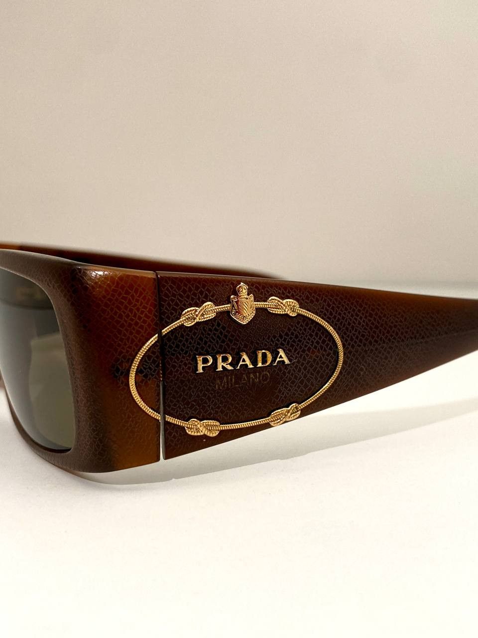 Prada PRADA Milano Logo Saffiano Retro Shield Sunglasses Vintage Size ONE SIZE - 7 Thumbnail