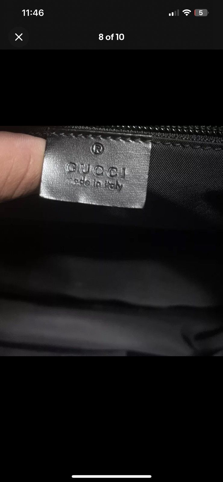 Gucci 100% AUTH GUCCI DUFFEL INTERLOCKING GG SAFFIANO LEATHER BAG Size ONE SIZE - 8 Thumbnail