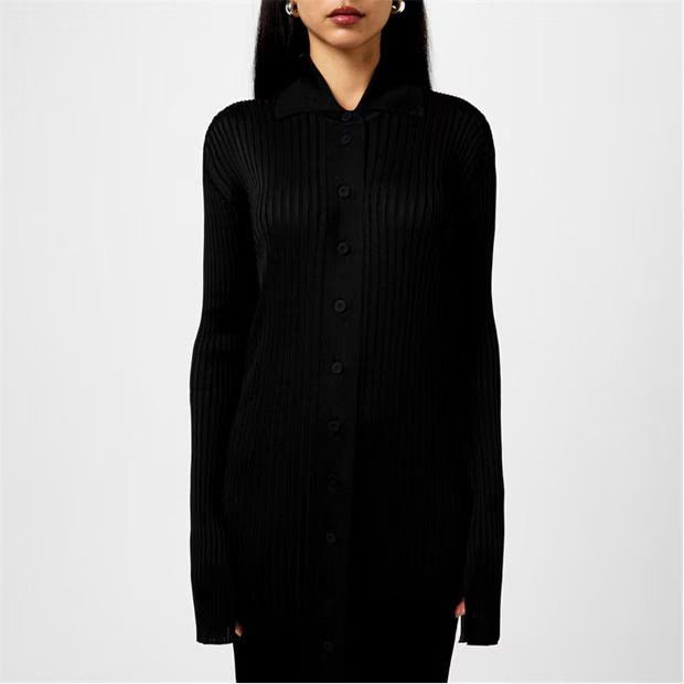 Jil Sander o1g2r1mq1024 Ribbed Cardigan in Black Size XXS / US 00 / IT 34 - 3 Thumbnail