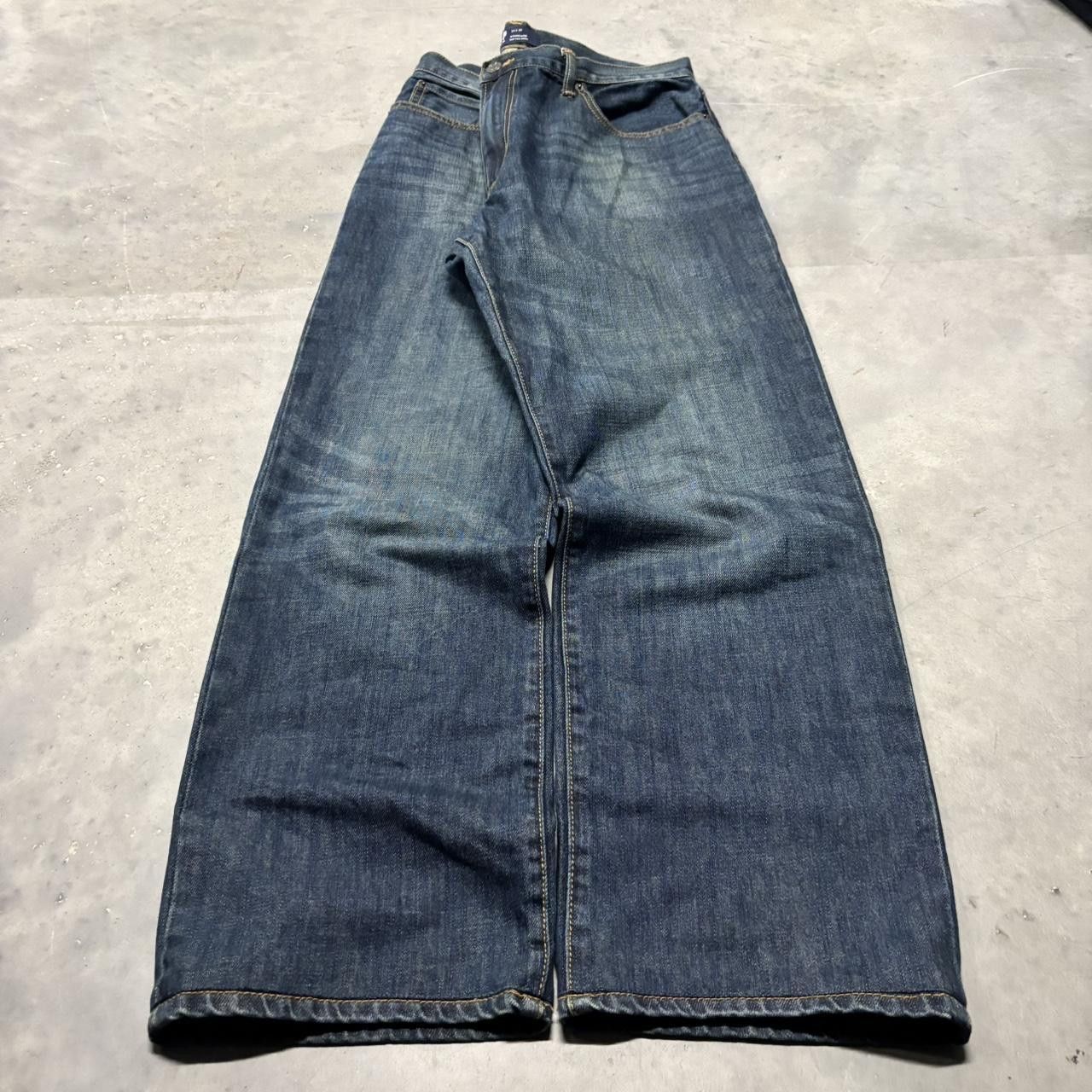 Japanese Brand × Vintage Crazy Vintage Y2K/2000s Grunge Dark Wash Essential Denim Jeans! Size US 34 / EU 50 - 3 Thumbnail