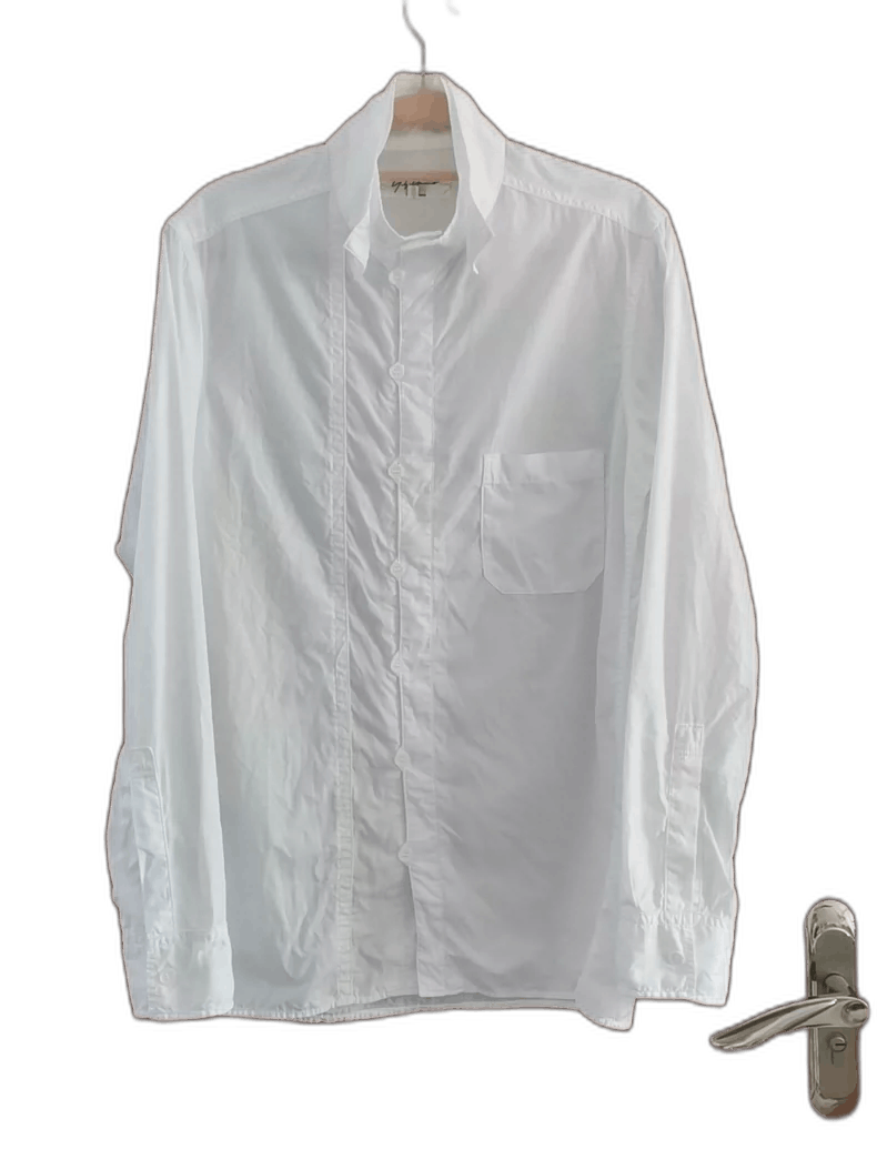 Yohji Yamamoto Yohji Yamamoto White Button-Up Shirt - dmc Size M / US 6-8 / IT 42-44 - 1 Thumbnail