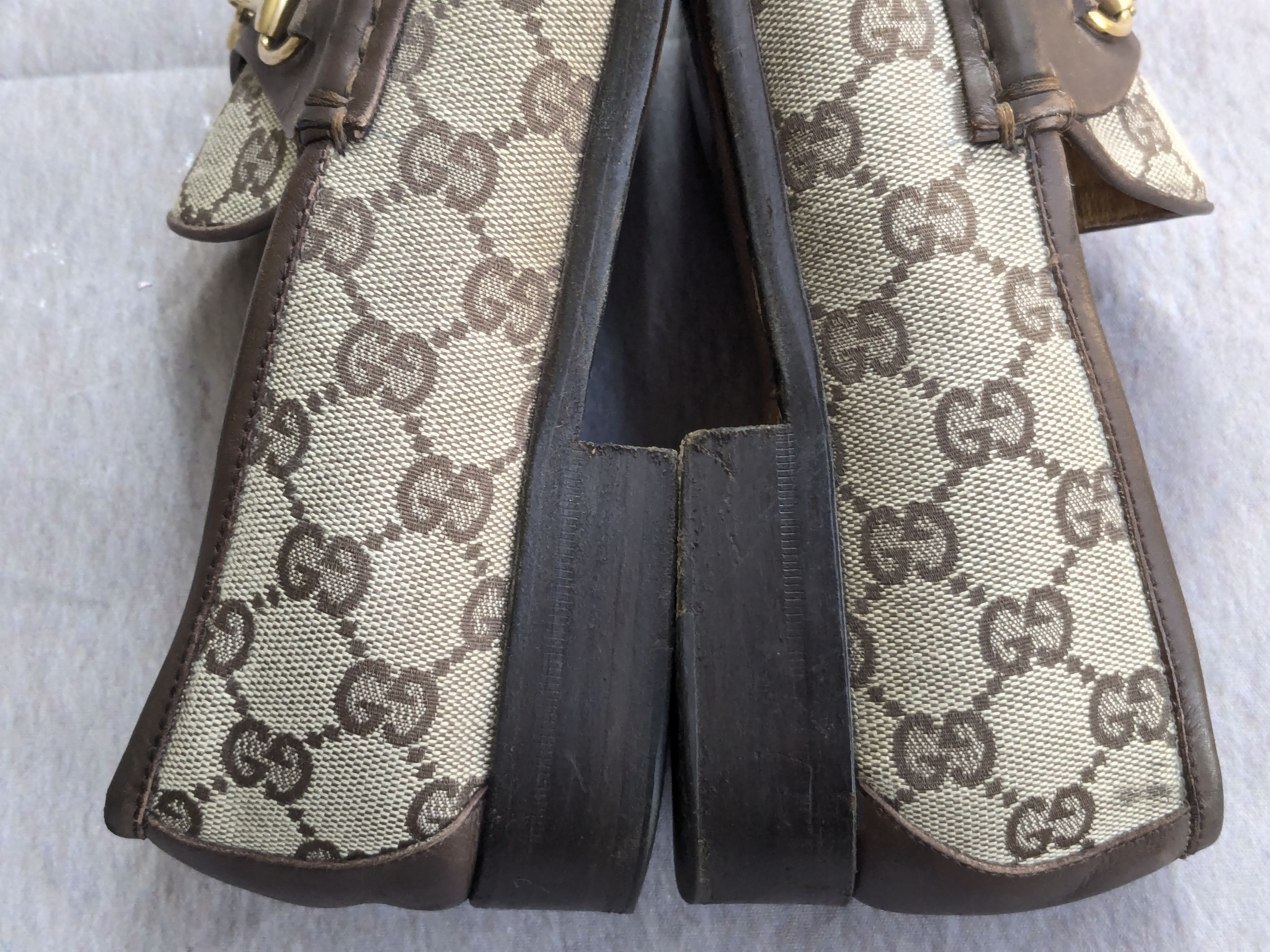 Gucci Gucci Horsebit Loafers Monogram Canvas Logo GG 9.5B Size US 9.5 / IT 39.5 - 5 Thumbnail