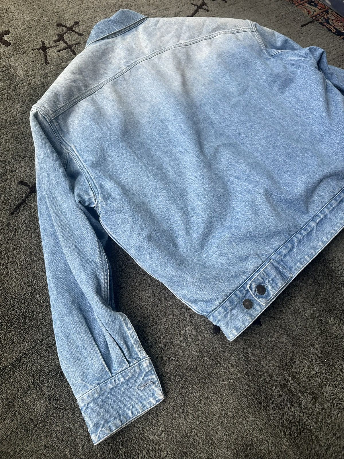 Raf Simons Raf Simons Big Fit Denim Green Faux Fur Lined Jacket Sunfade Size US S / EU 44-46 / 1 - 8 Thumbnail