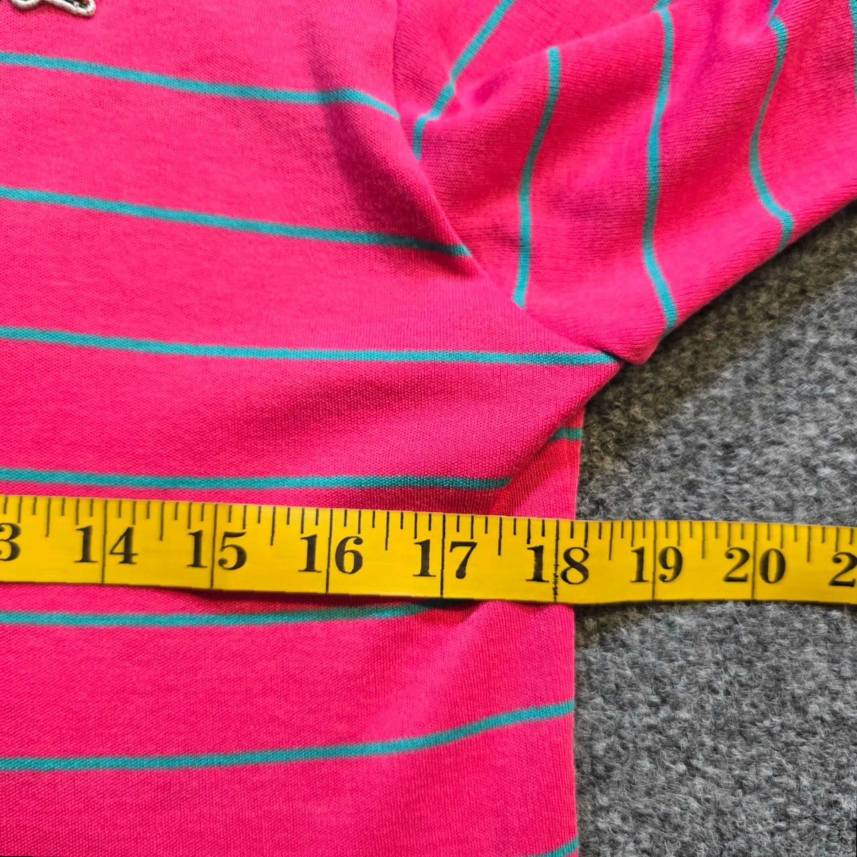 Izod VINTAGE Izod Lacoste Top Womens Medium Pink Turtleneck Striped Long Sleeve 80s Size M / US 6-8 / IT 42-44 - 7 Thumbnail