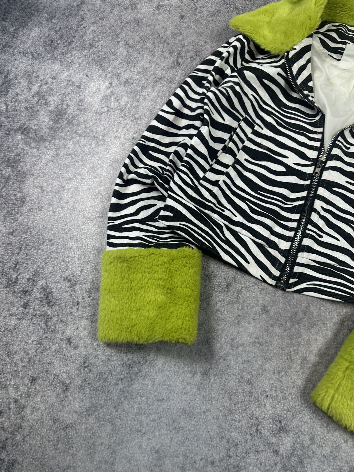 Other Y2K Vintage Fur Jacket Zebra Streetwear Opium Alt Rare VTg Size S / US 4 / IT 40 - 2 Thumbnail