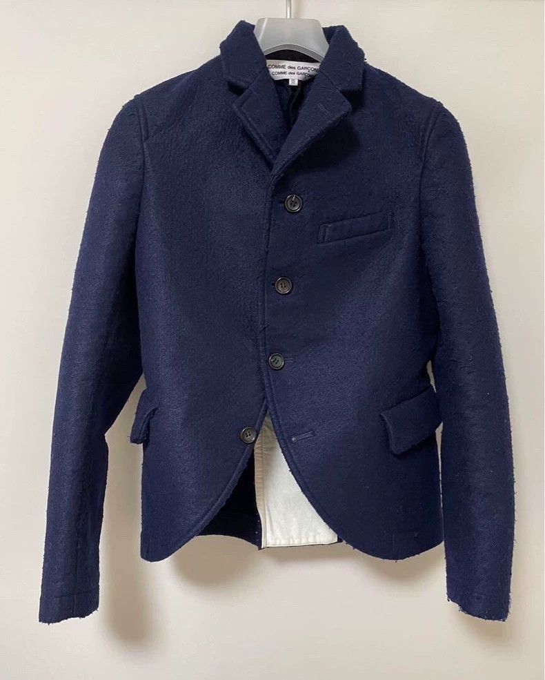 Comme des Garcons CDG Navy Wool Jacket Coat SS Size - dmc Size US S / EU 44-46 / 1 - 1 Thumbnail