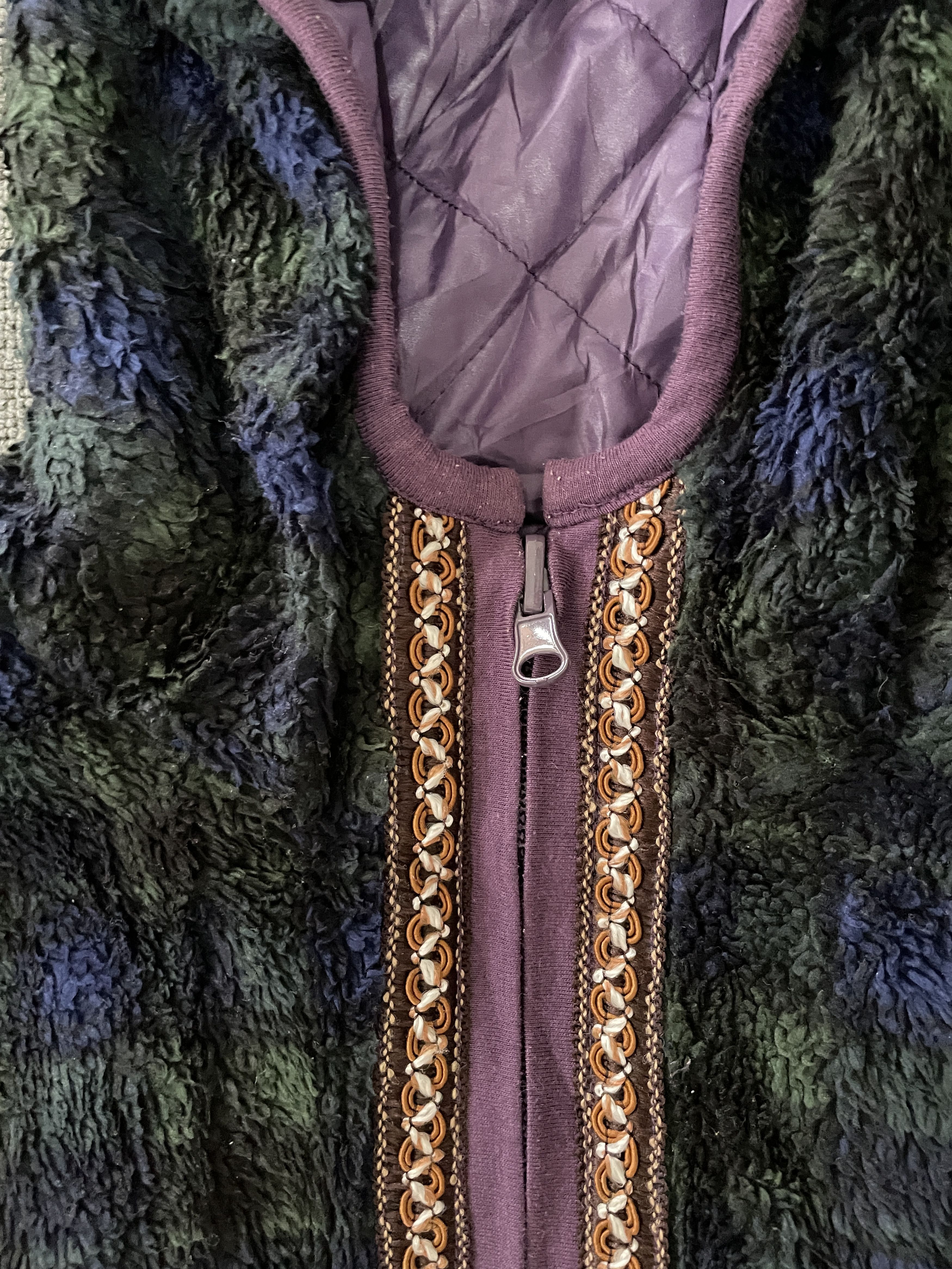 Japanese Brand Purple Diamond Quilted Reversible Hooded Puffy Jacket Size M / US 6-8 / IT 42-44 - 7 Thumbnail