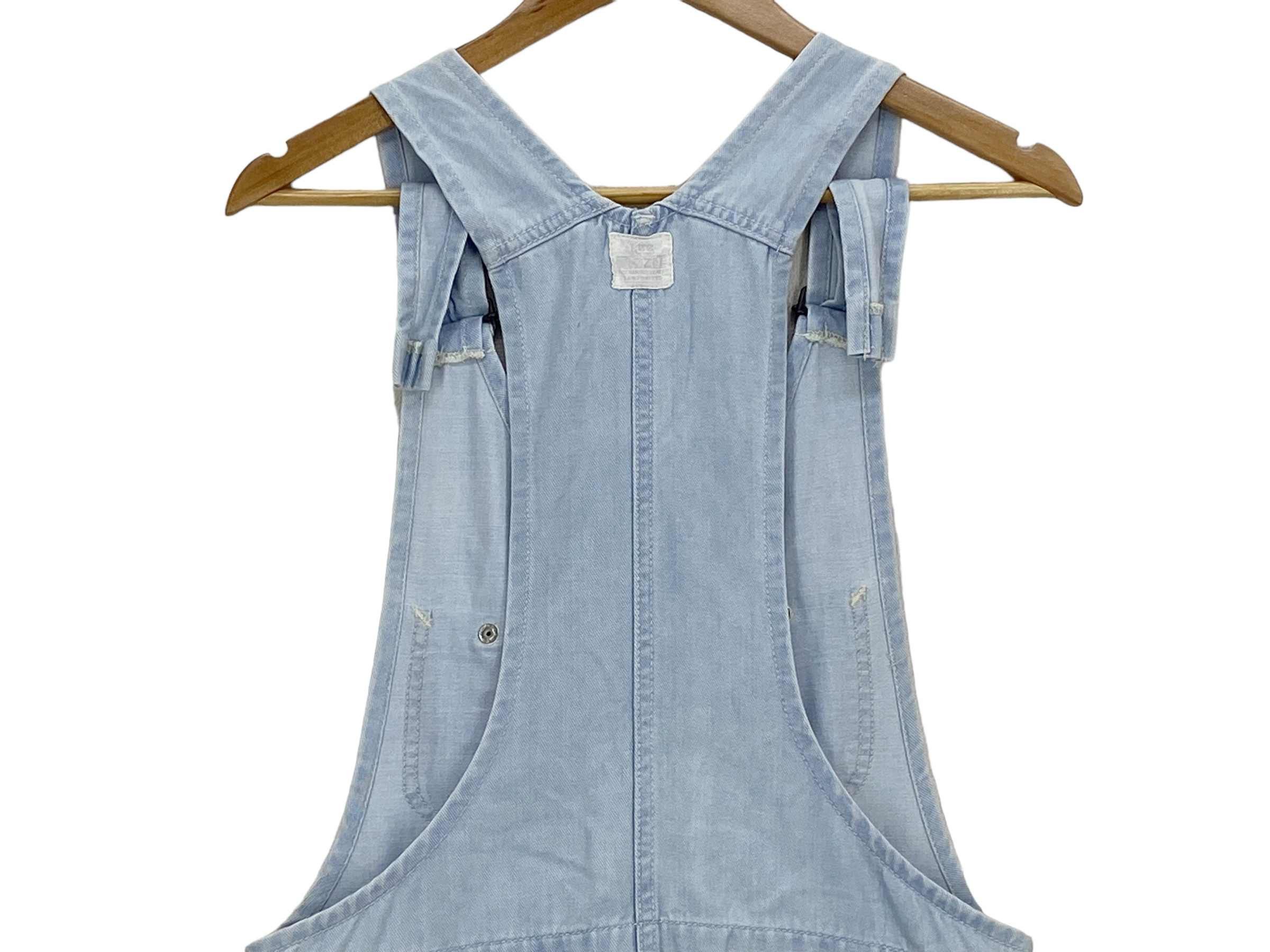 Lee × Vintage Lee Carpenter Bib Overalls Light Wash Jeans Size US 32 / EU 48 - 6 Thumbnail
