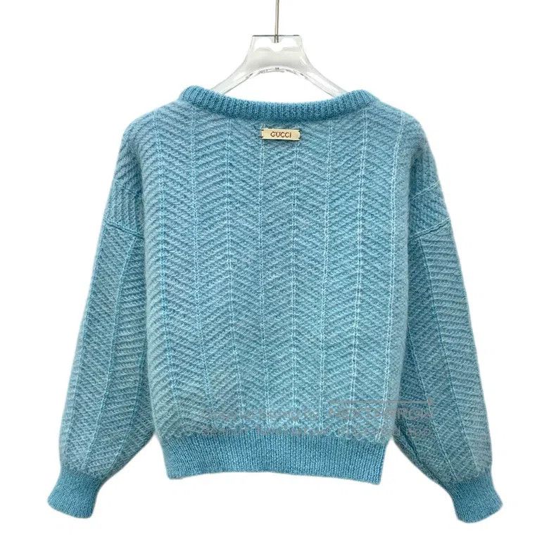Gucci Gucci Blue rabbit tassel embroidered horsehair round-neck Size XS / US 0-2 / IT 36-38 - 2 Thumbnail