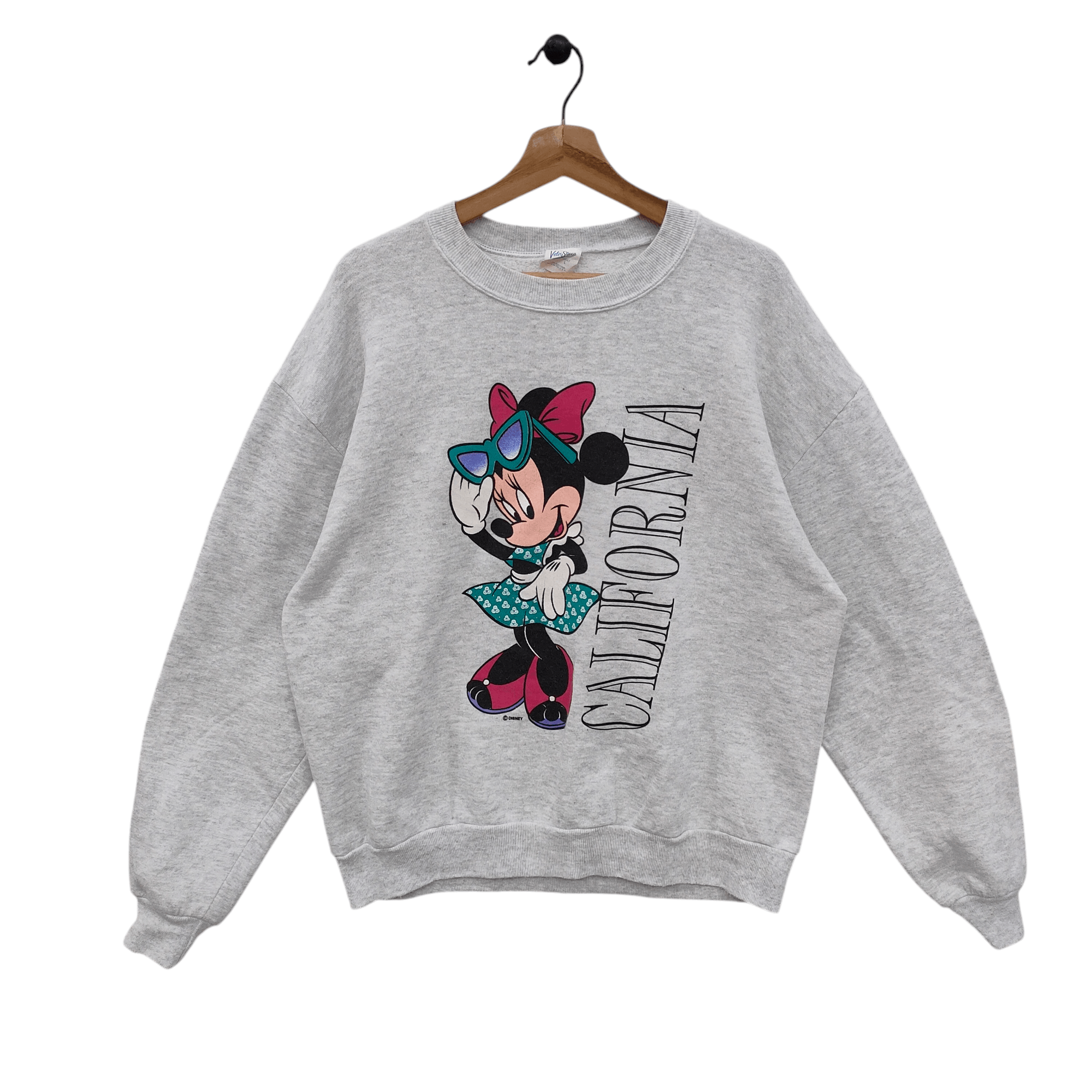 Disney Vintage Minnie Mouse California Grey Disney Pullover Size US L / EU 52-54 / 3 - 1 Thumbnail