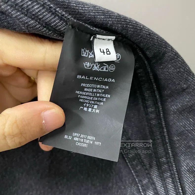 Balenciaga Balenciaga Black Washed Denim Jacket Size US M / EU 48-50 / 2 - 4 Thumbnail