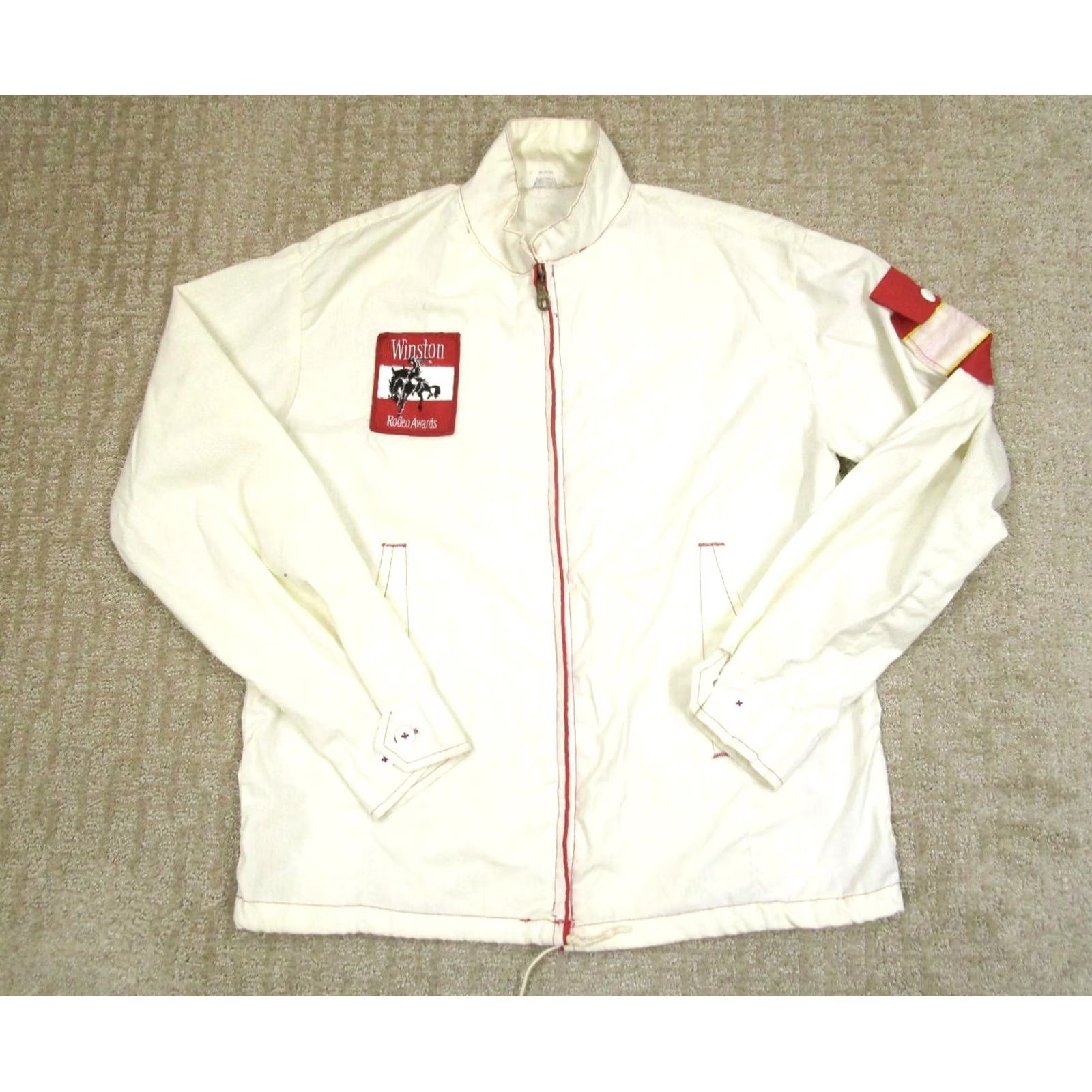 Vintage VINTAGE Winston Rodeo Awards Jacket Mens M White Windbreaker 80s Western Zip Cowboy Jacket Size US M / EU 48-50 / 2 - 2 Thumbnail