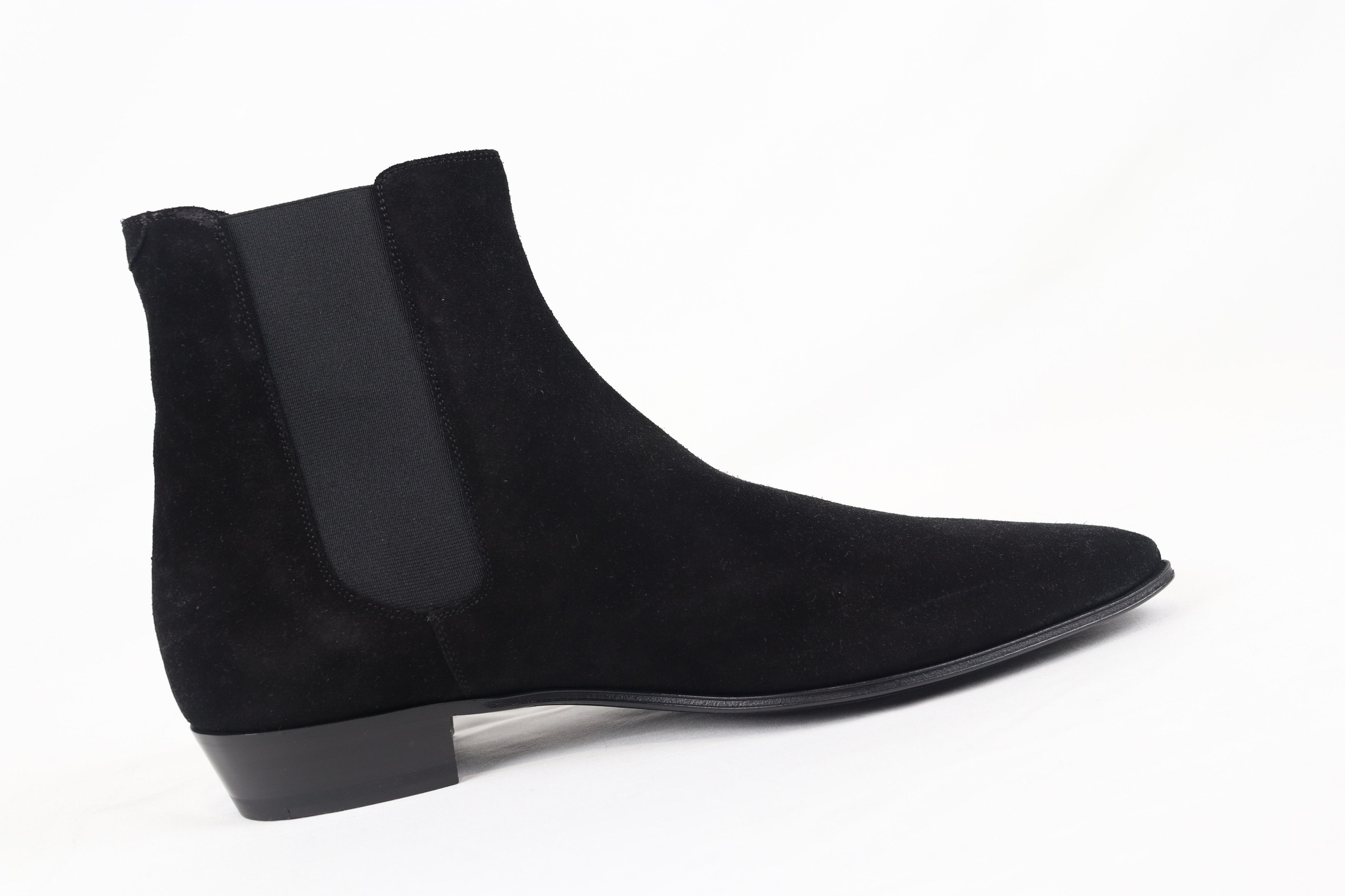 Celine o1rshd11223 Jacno 30 Suede Boots in Black Size US 10 / EU 43 - 4 Thumbnail