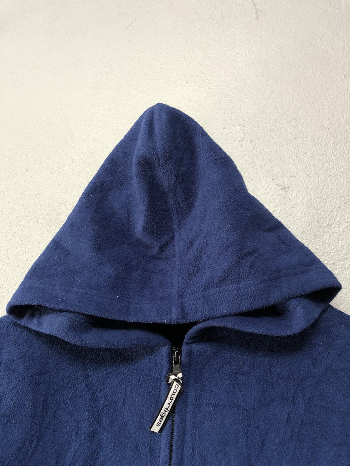 Courreges Courreges Fleece Jacket With Hoodie Big Logo Zipper Size US S / EU 44-46 / 1 - 6 Thumbnail