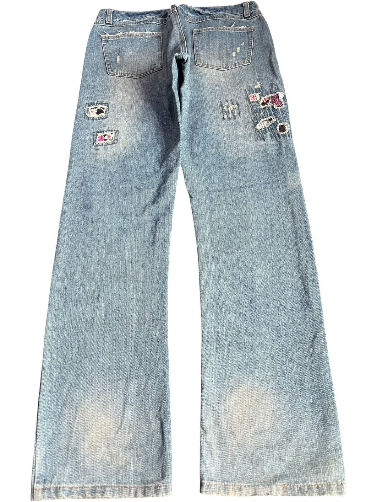 Kapital Vintage Japanese Brand Mud Wash Boro Sashiko Jeans Size 31" - 2 Thumbnail