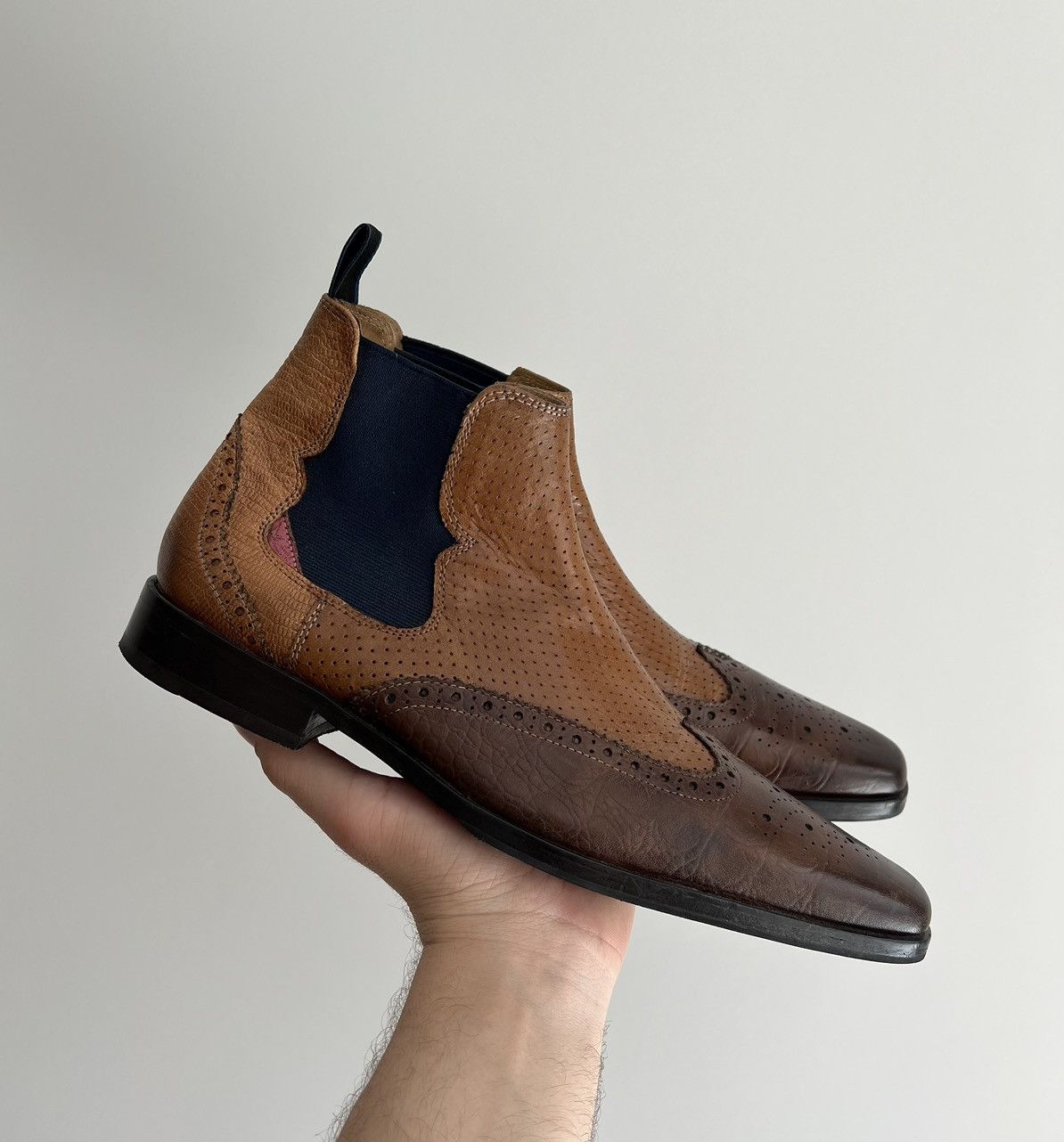 Melvin Hamilton Brown Leather Chelsea men boots