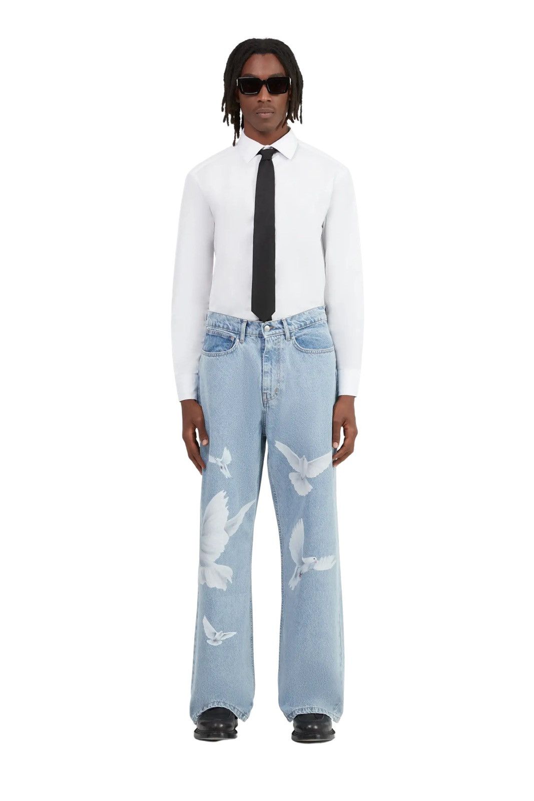 3.PARADIS 3.Paradis Freedom Dove Jeans WASHED BLUE Size US 34 / EU 50 - 2 Thumbnail