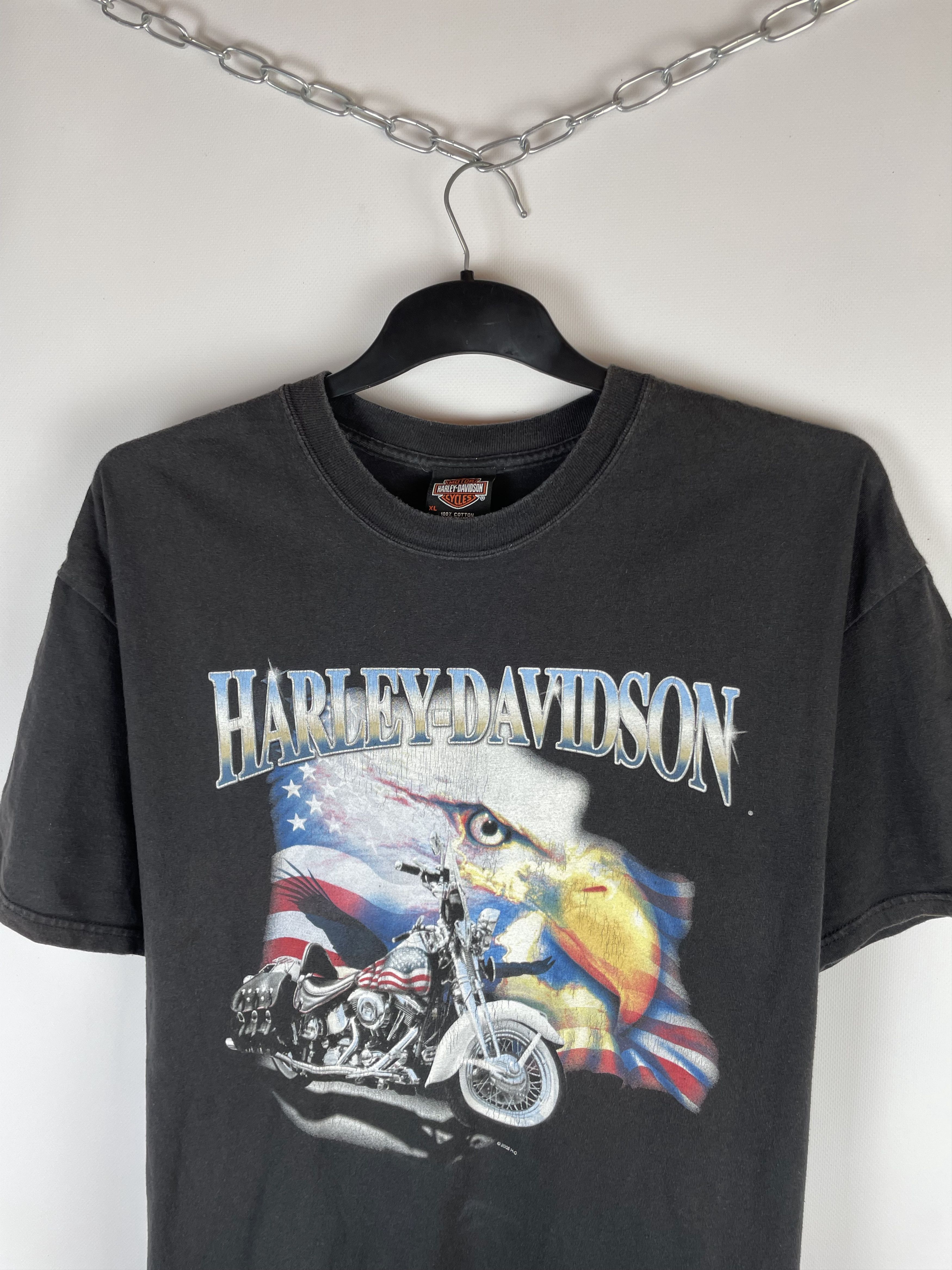 Harley Davidson Vintage HARLEY DAVIDSON Tee Graphic T-Shirt Size US XL / EU 56 / 4 - 3 Thumbnail