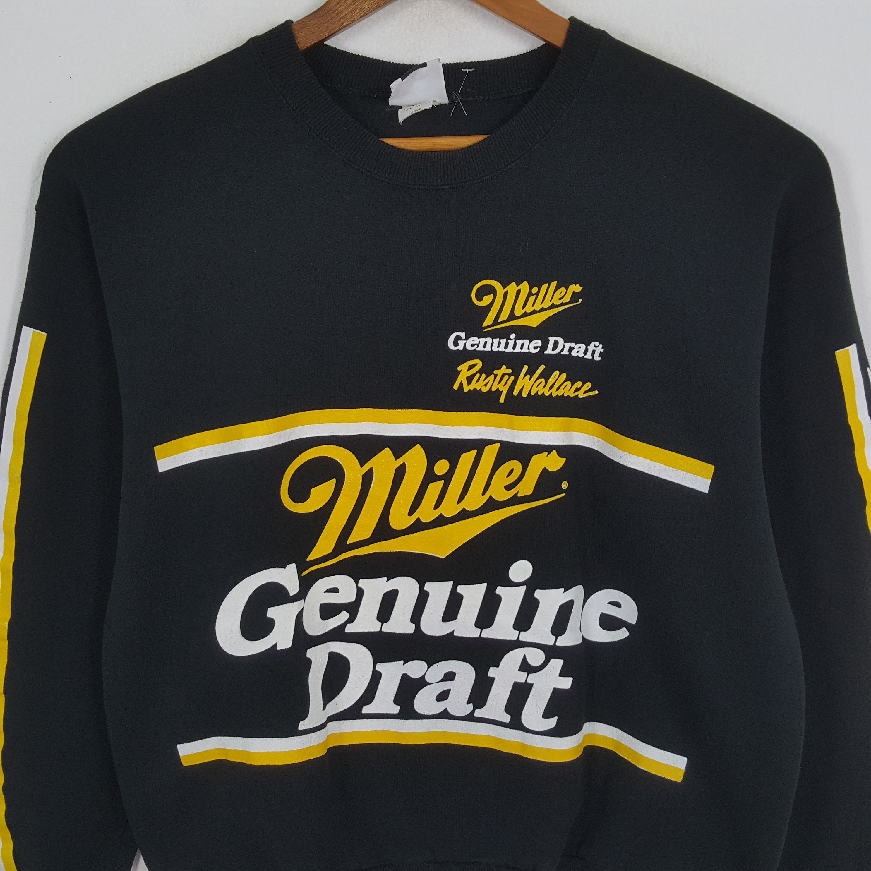 Lee × Vintage Vintage 90's Miller RUSTY WALLACE LEE Promo Sweatshirts Size US M / EU 48-50 / 2 - 2 Thumbnail
