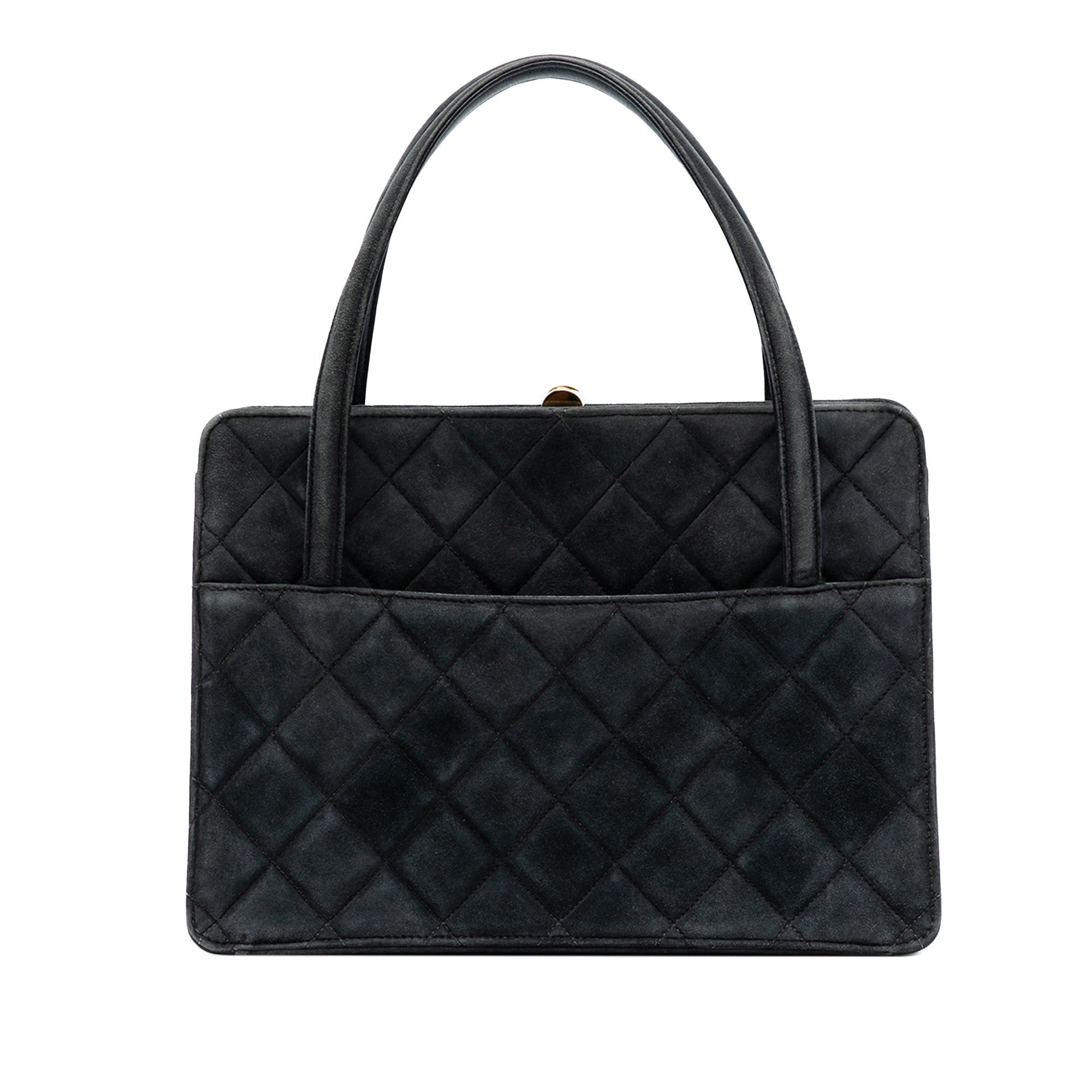 Chanel Quilted Suede Handbag Size ONE SIZE - 1 Thumbnail