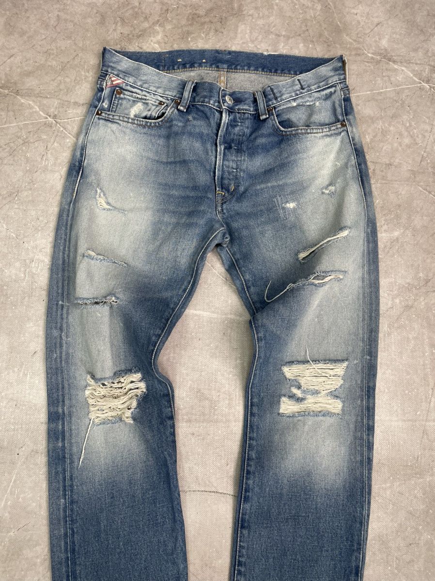 Polo Ralph Lauren Ralph Lauren Vintage Distressed Jeans Blue ripped pants Size US 32 / EU 48 - 2 Thumbnail