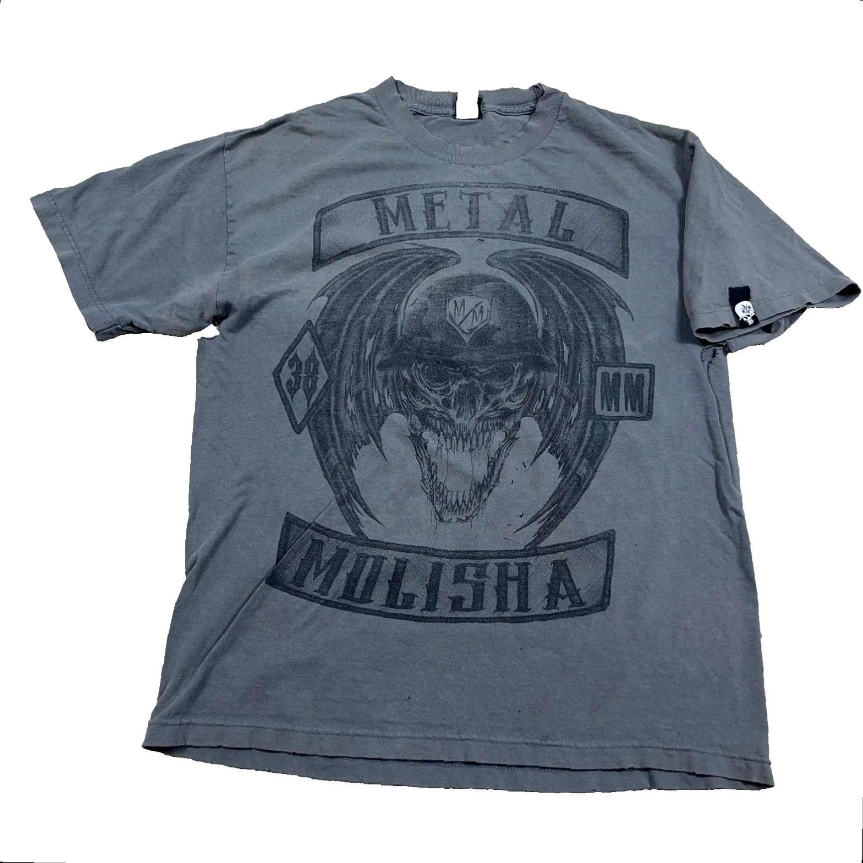 Metal Mulisha VINTAGE Metal Mulisha Shirt Men Large Gray Tee Thrashed Grunge Destroyed MMA Shirt Size US L / EU 52-54 / 3 - 2 Thumbnail