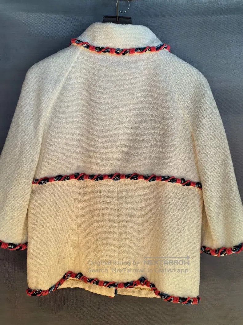 Chanel Chanel Coloured white knitted coat Size XS / US 0-2 / IT 36-38 - 2 Thumbnail