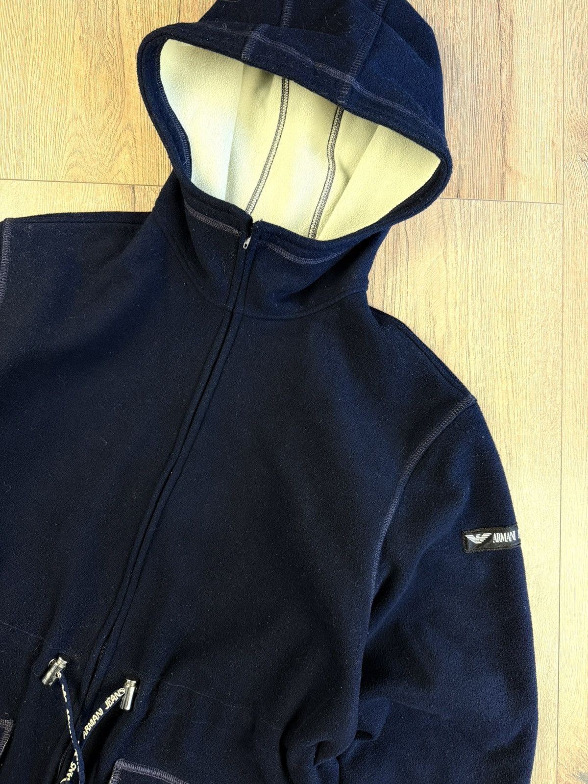 Armani Armani Jeans Women Fleece Hooded Jacket Made in Italy Size M / US 6-8 / IT 42-44 - 3 Thumbnail