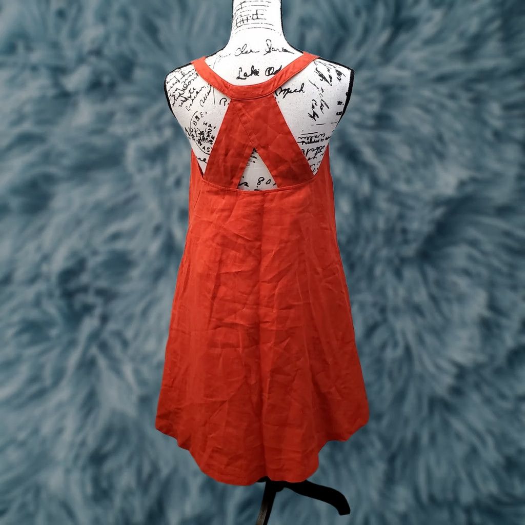 Banana Republic Banana Republic Shift Dress Womens 6P Orange Sleeveless Knee Length Linen Size M / US 6-8 / IT 42-44 - 1 Thumbnail