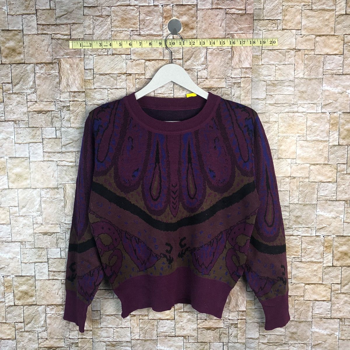 Aran Isles Knitwear × Vintage Mr.Brain Purple japan vintage 