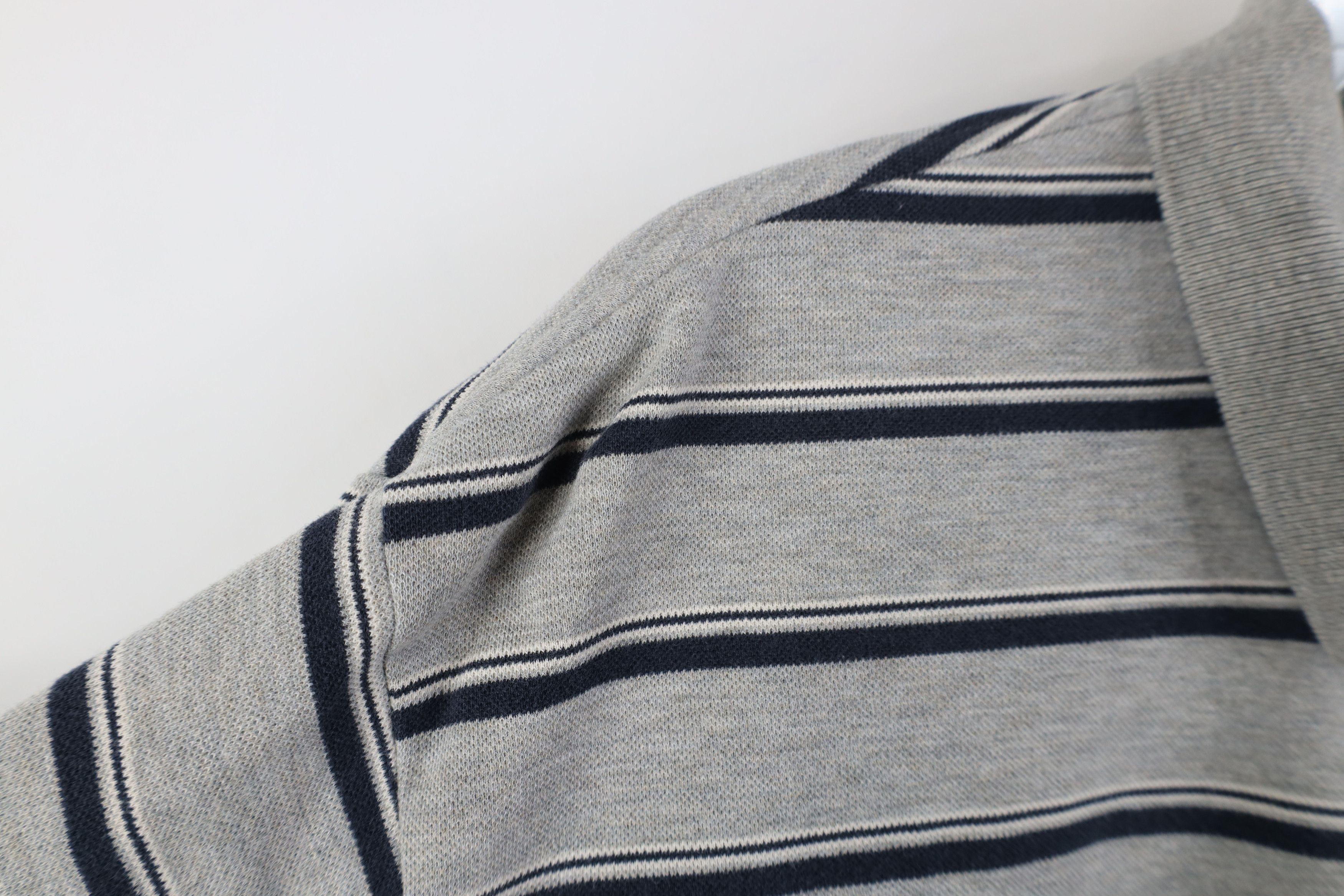 Ralph Lauren Vintage 90s Ralph Lauren Block Cotton Knit Golf Polo Gray Size US XL / EU 56 / 4 - 6 Thumbnail