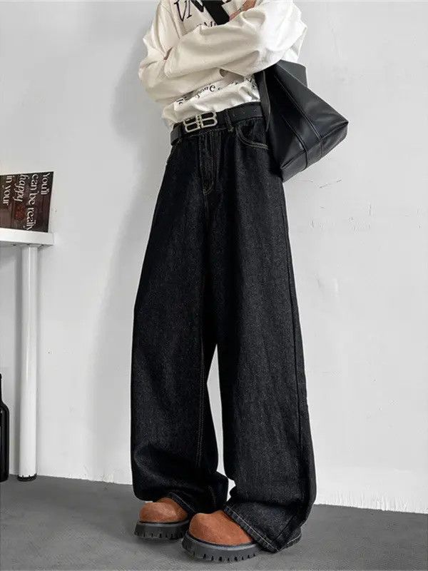 Japanese Brand × Jean Retro loose wide leg slightly flared jeans Size US 32 / EU 48 - 4 Thumbnail