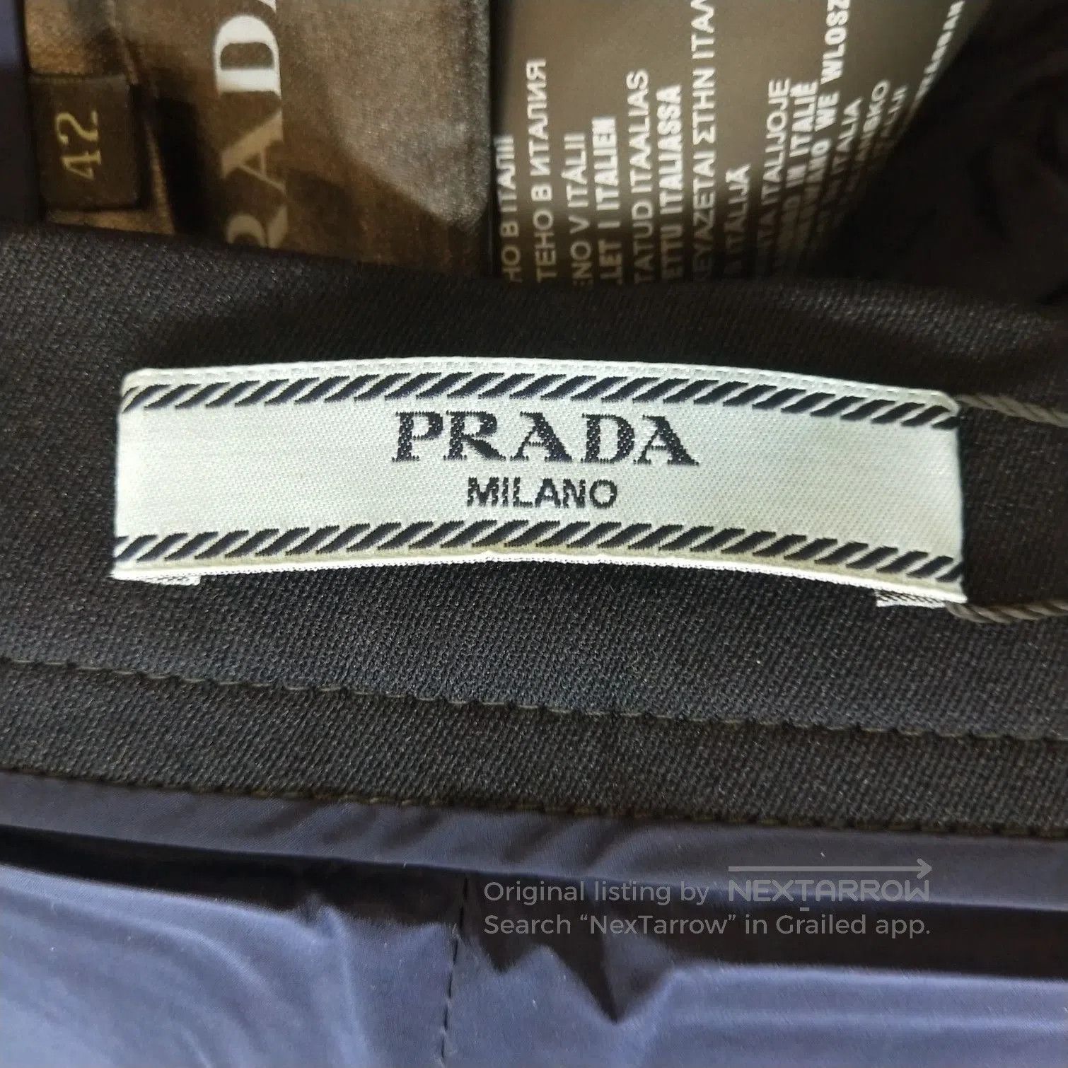 Prada Prada Solid Black Straight Leg Trousers Size 42 . Size 41" - 6 Thumbnail