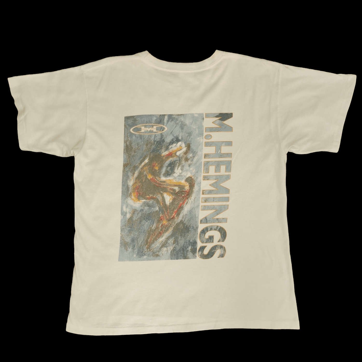 Quicksilver 1990s M.Hemings Pastel Artwork Surfing T-Shirt Size US L / EU 52-54 / 3 - 1 Thumbnail