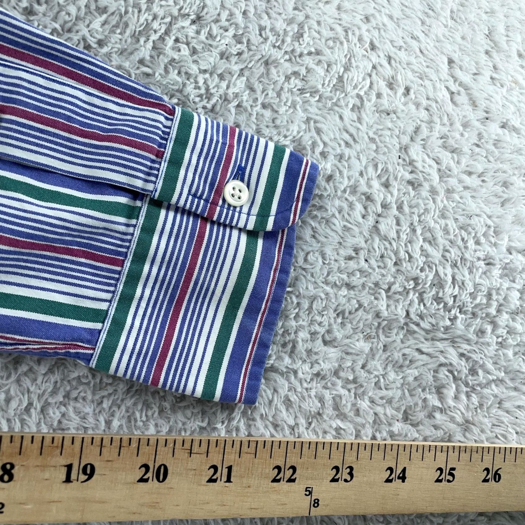 Polo Ralph Lauren Polo Ralph Lauren Shirt Men Medium Multicolor Striped Button-Up Collared Estate Sport Casual Short Sleeve? Size US M / EU 48-50 / 2 - 6 Thumbnail