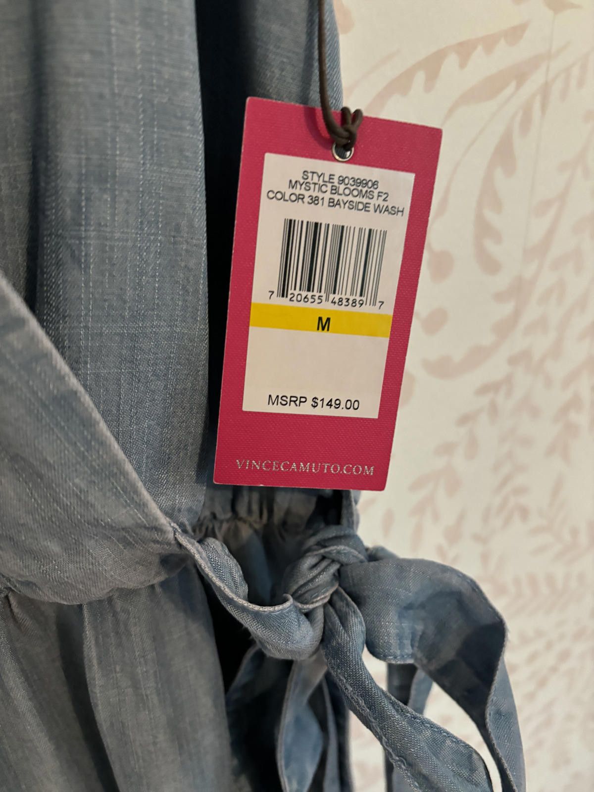Vince Camuto NWT Vince Camuto Light Blue Chambray Jumpsuit Size 32" / US 10 / IT 46 - 6 Thumbnail
