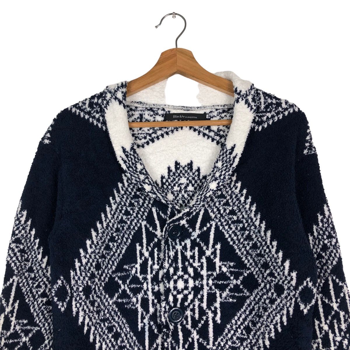 Japanese Brand 🔥Black by Vanquish Cardigan Navajo Aztec Native Design Size US M / EU 48-50 / 2 - 3 Thumbnail