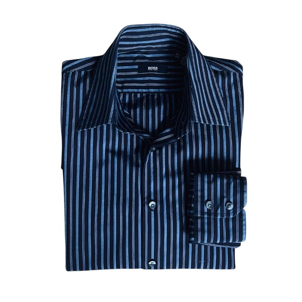 Hugo Boss Hugo Boss Shirt in Blue/Black | Size 15.5 (34/35) Size US M / EU 48-50 / 2 - 6 Thumbnail