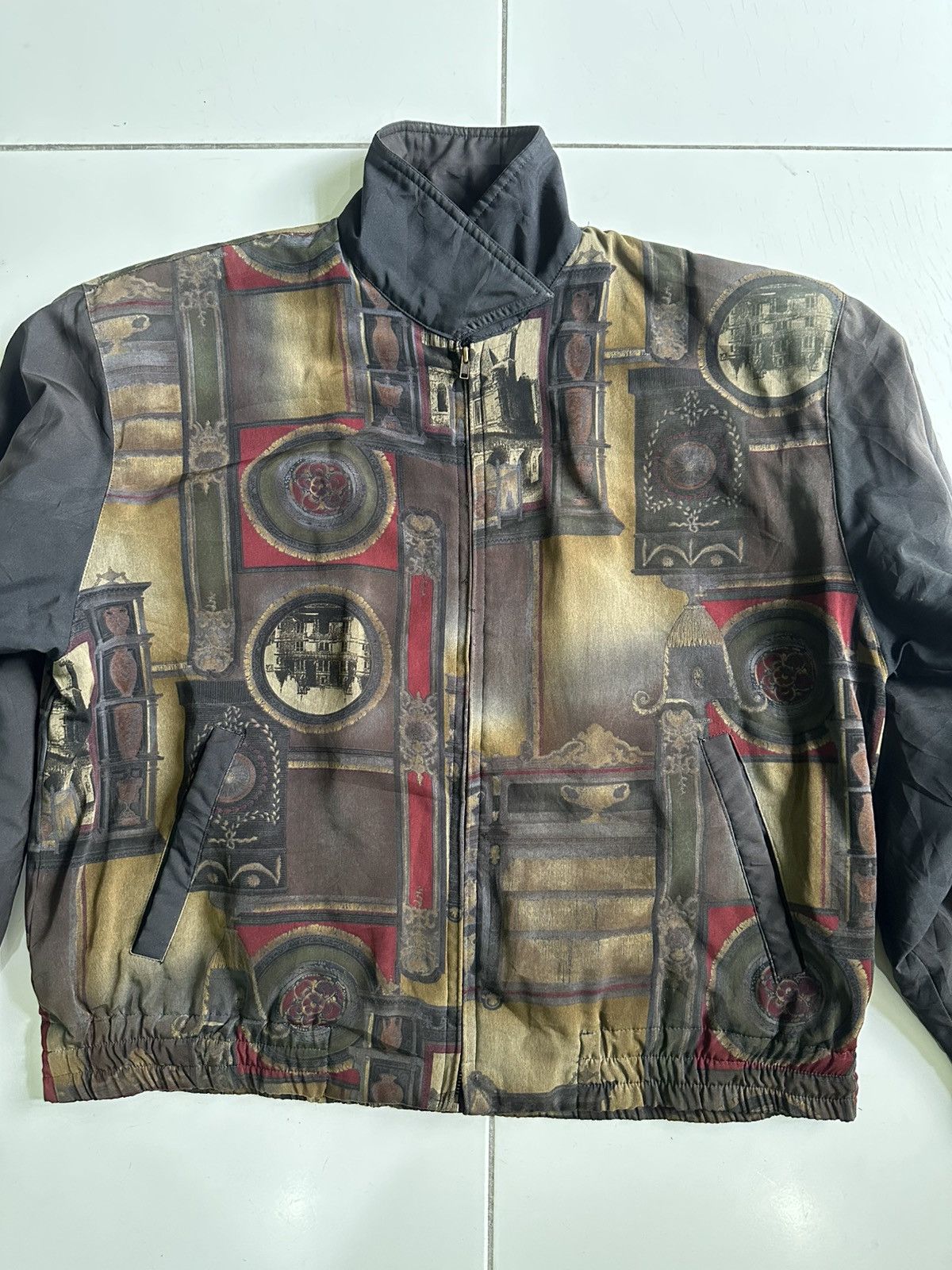 AlphaStyle × Japanese Brand Vintage Graphic Alpha scene Zipup Faded Sleeve Black jacket Size US L / EU 52-54 / 3 - 5 Thumbnail