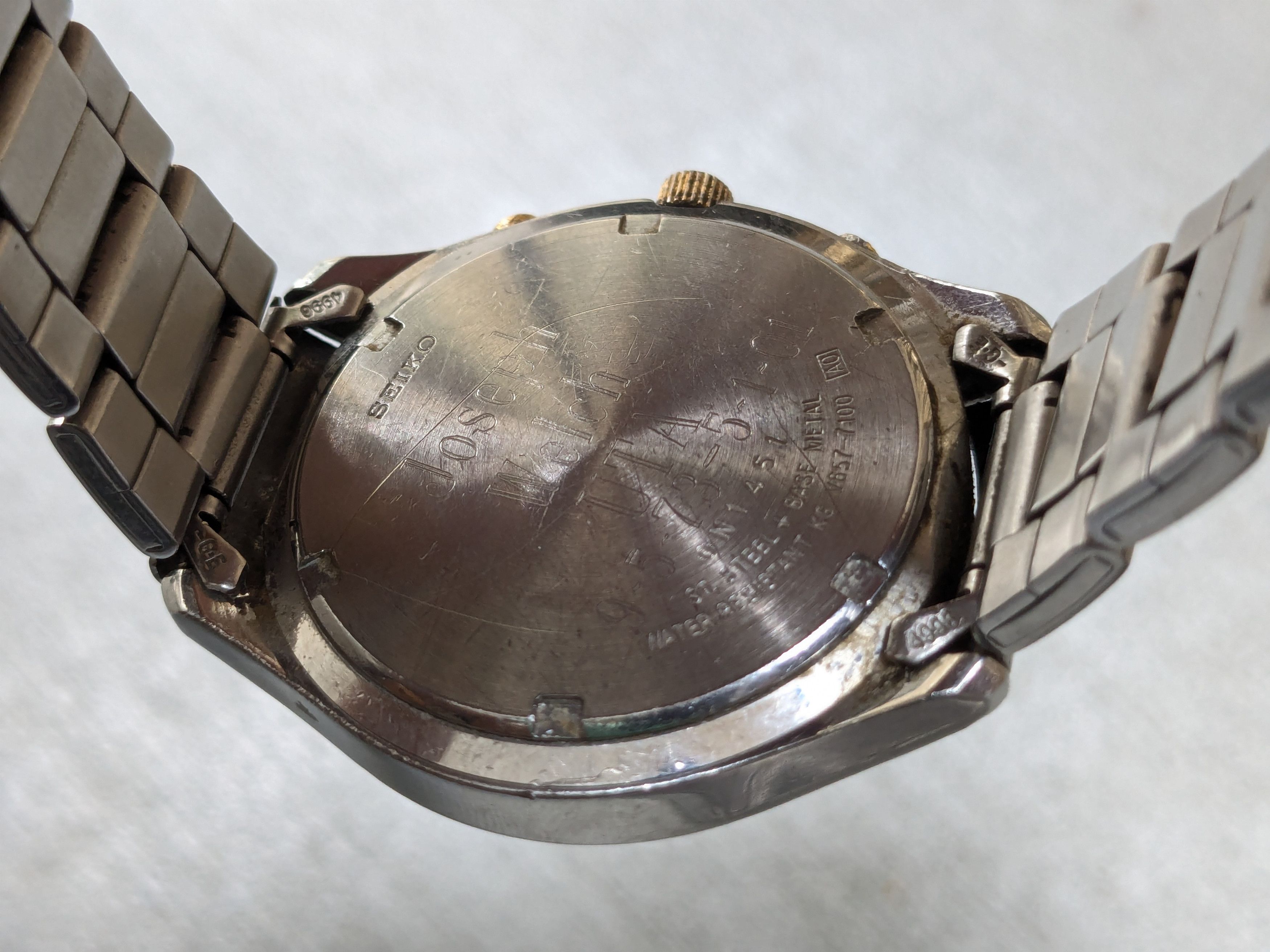 Seiko Vintage SEIKO V657-7100 Chronograph Watch Blue Steel Size ONE SIZE - 7 Thumbnail