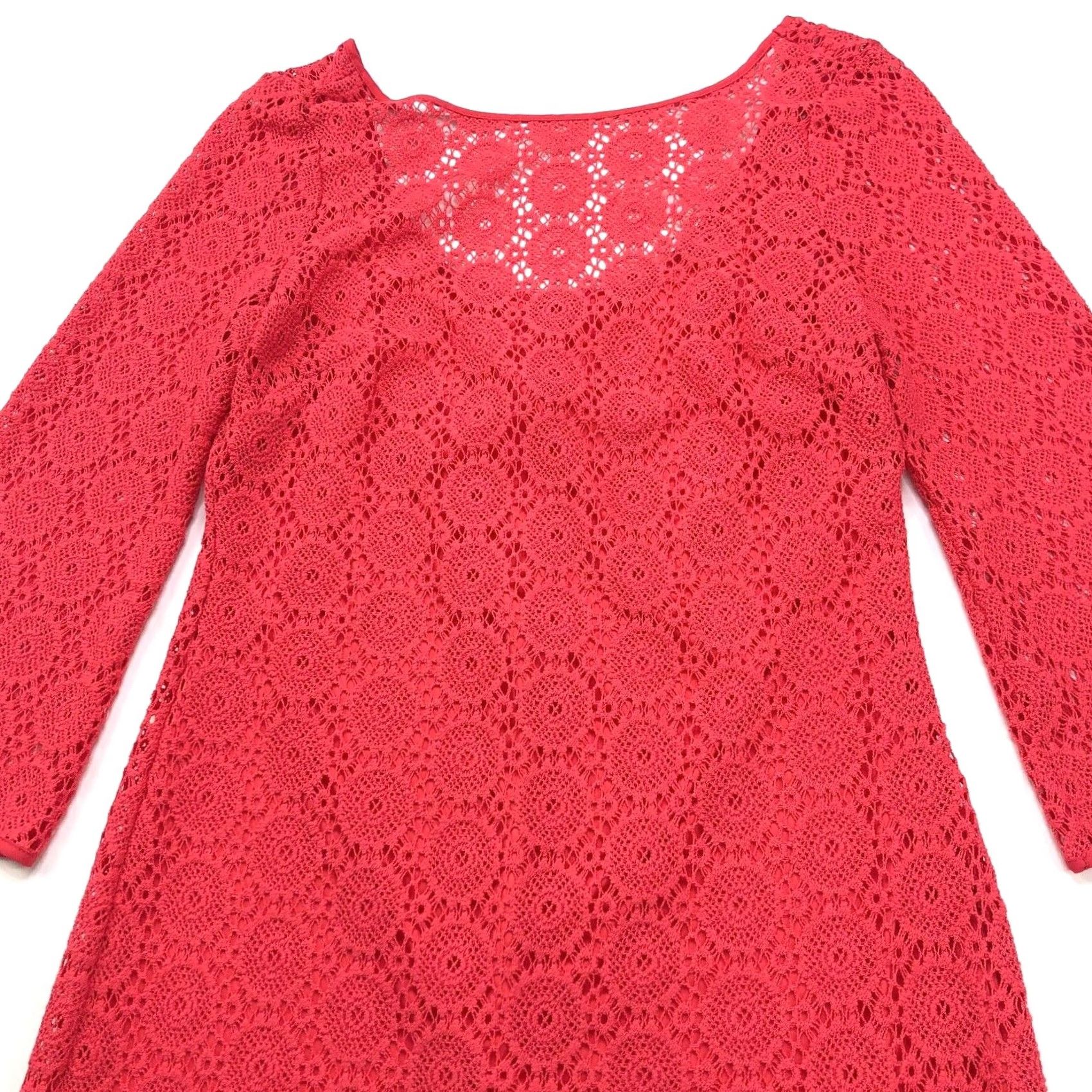 Lilly Pulitzer Lilly Pulitzer Orange Coral Topanga Knit Crochet Slip Dress M Womens Sleeveless Scoop Neck Short Dress 86016 Size M / US 6-8 / IT 42-44 - 6 Thumbnail