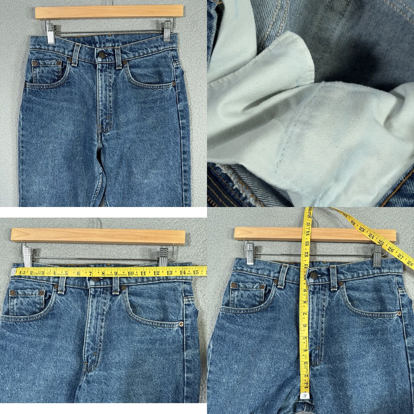Levi's VINTAGE Levi's 505 Jeans Men 30x33 Blue Denim 585 Button 90s Made in USA USA Retro Classic 5-Pocket Logo 90s Levi's 505 Men Jeans Size US 30 / EU 46 - 8 Thumbnail