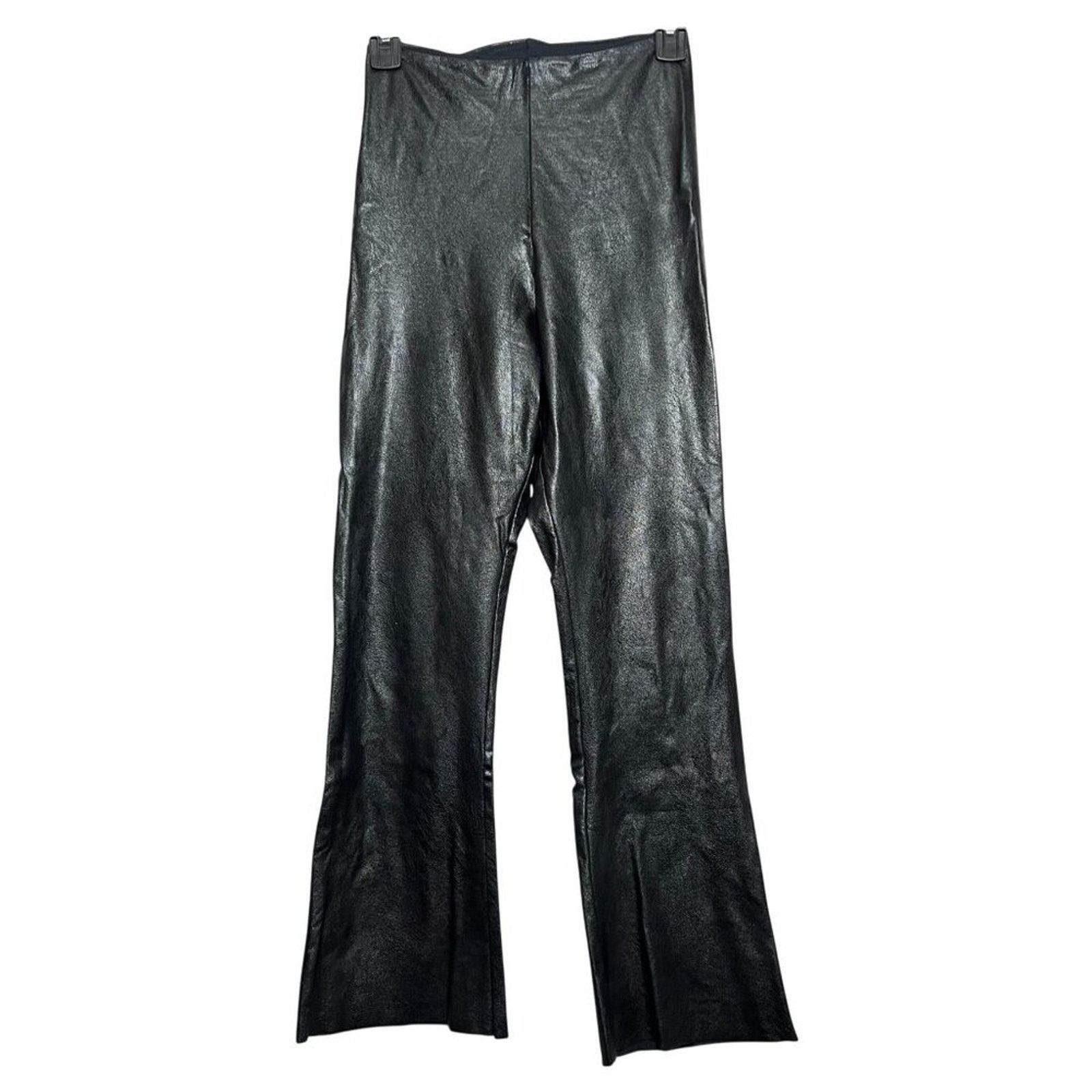 Commando Commando Faux Leather Crop Flare Pants M Black High Legging Size 26" / US 2 / IT 38 - 1 Thumbnail