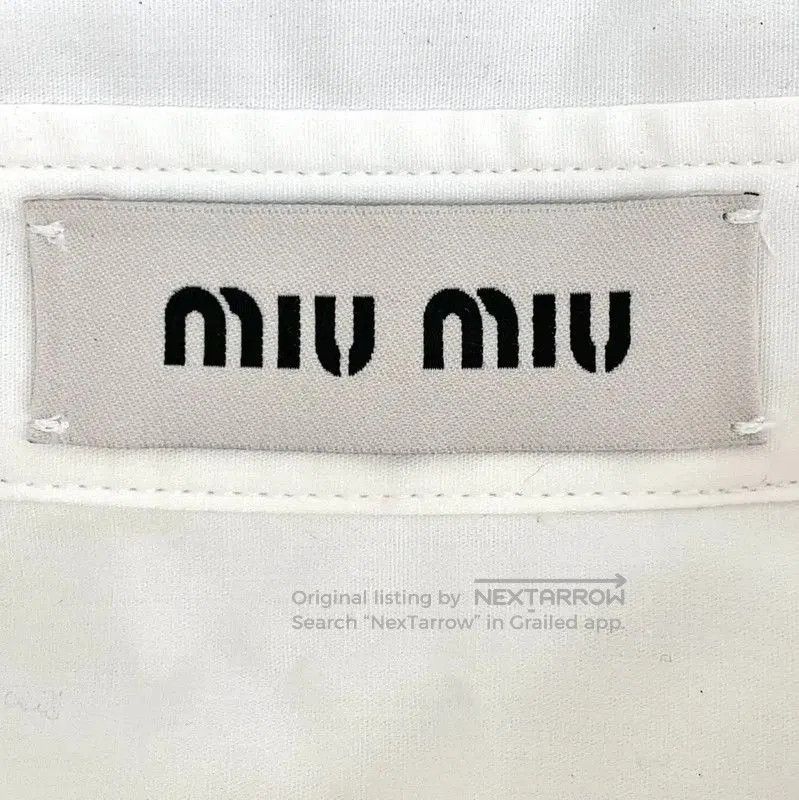 Miu Miu Miu Miu Women's White Cotton Shirt . Size XXS / US 00 / IT 34 - 5 Thumbnail