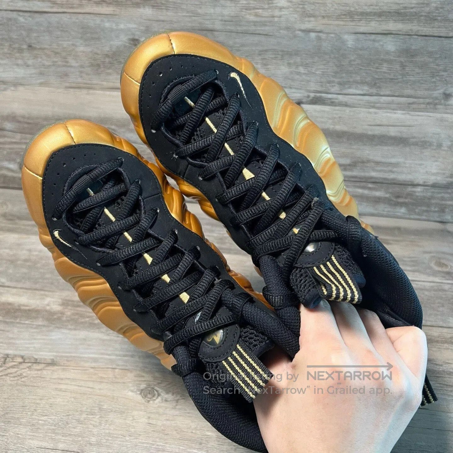 Nike Nike Air Foamposite One Gold. Size US 9.5 / EU 42-43 - 5 Thumbnail
