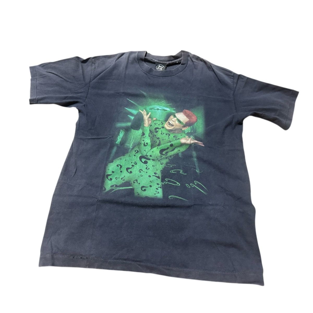 Vintage Faded Distressed Vintage 90s Batman The Riddler T-Shirt Size US L / EU 52-54 / 3 - 1 Thumbnail