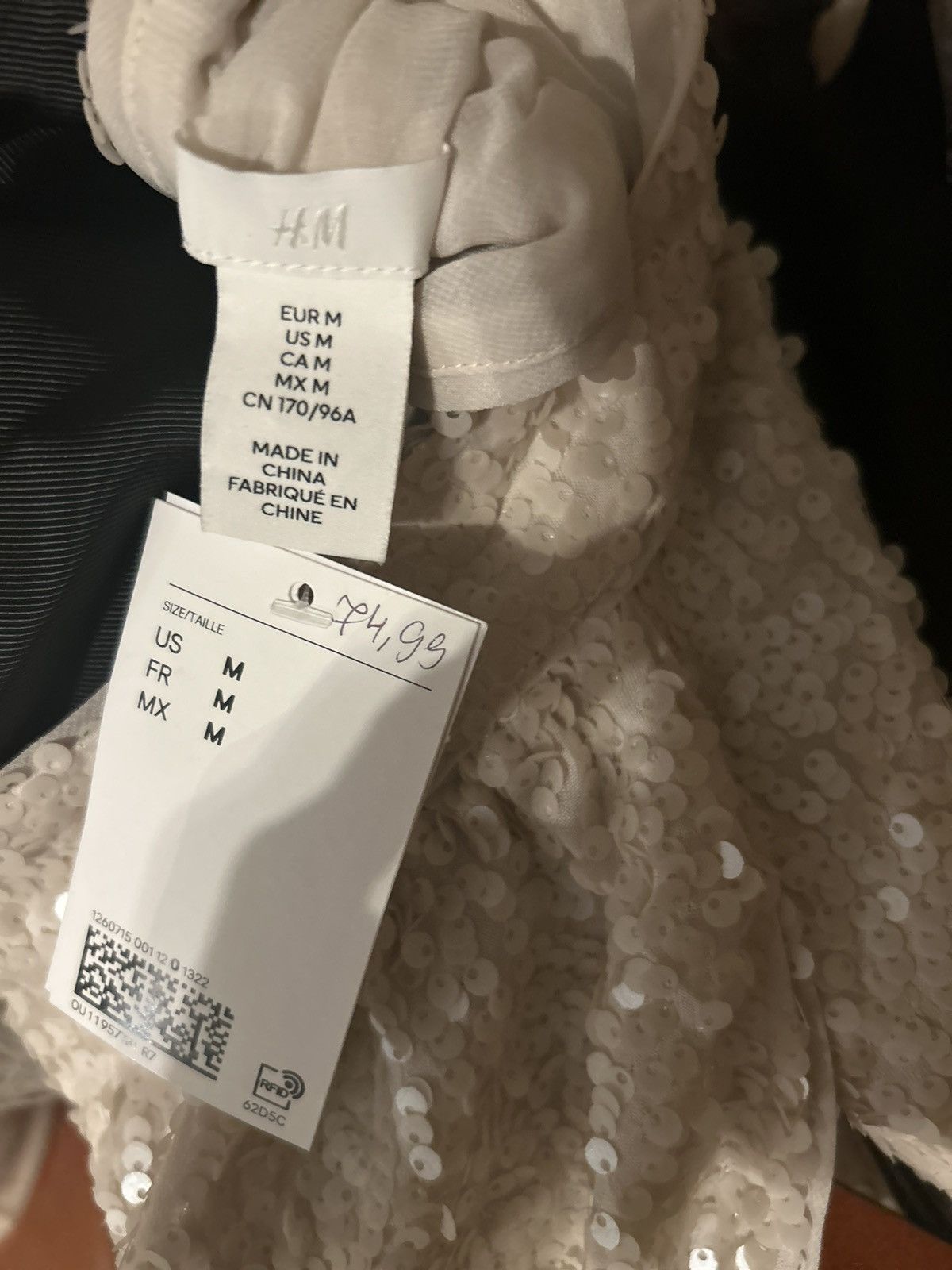 H&M H& M sold out white sequin bow back dress Size M / US 6-8 / IT 42-44 - 14 Thumbnail